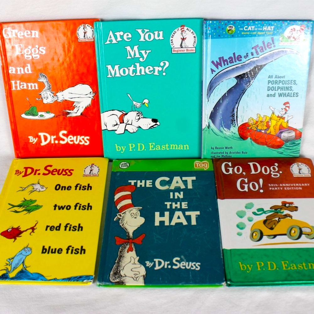 Dr. Seuss 6 Books - I Can Read It Children’s Beginner Books Random- HC- LN -VG